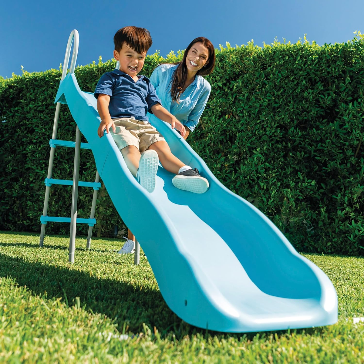 Intex 2. 44m Freestanding Slide | Heavy-Duty Outdoor Garden Slide | 42144107