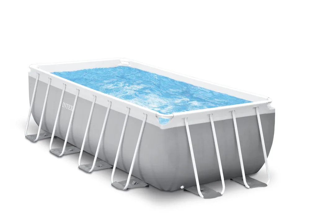 Intex Prism Frame Rectangular Pool Set | 4m x 2m x 1. 22m Premium Home Pool with Filter Pump and Ladder | 42126790
