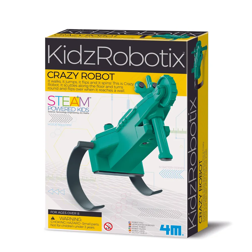 4M Crazy Robot – Walking | Flipping | Spinning STEM Kit for Kids Over 8 | 48603393