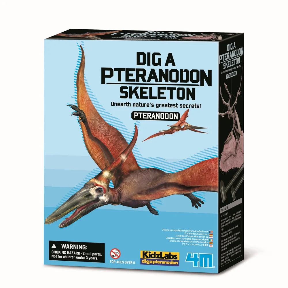4M Kidz Labs Dig A Pteranodon Skeleton Kit – Dinosaur Excavation STEM Activity for Kids 8+ | 48603459