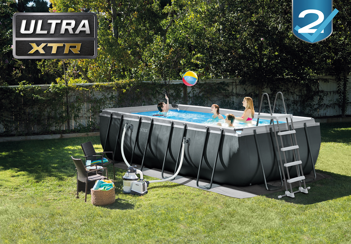 Intex Ultra XTR Rectangular Frame Pool Set | 5. 49m x 2. 74m x 1. 32m Luxury Edition | 42126356