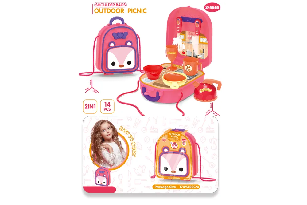 Hang Wing Kitchen Play Set 14 Pieces Pretend Cooking Toy Ages 3 and Up | 48100908