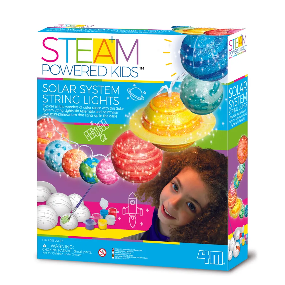 4M Light Up Solar System Kit | Paintable Mini Planetarium STEM Toy | 48604905