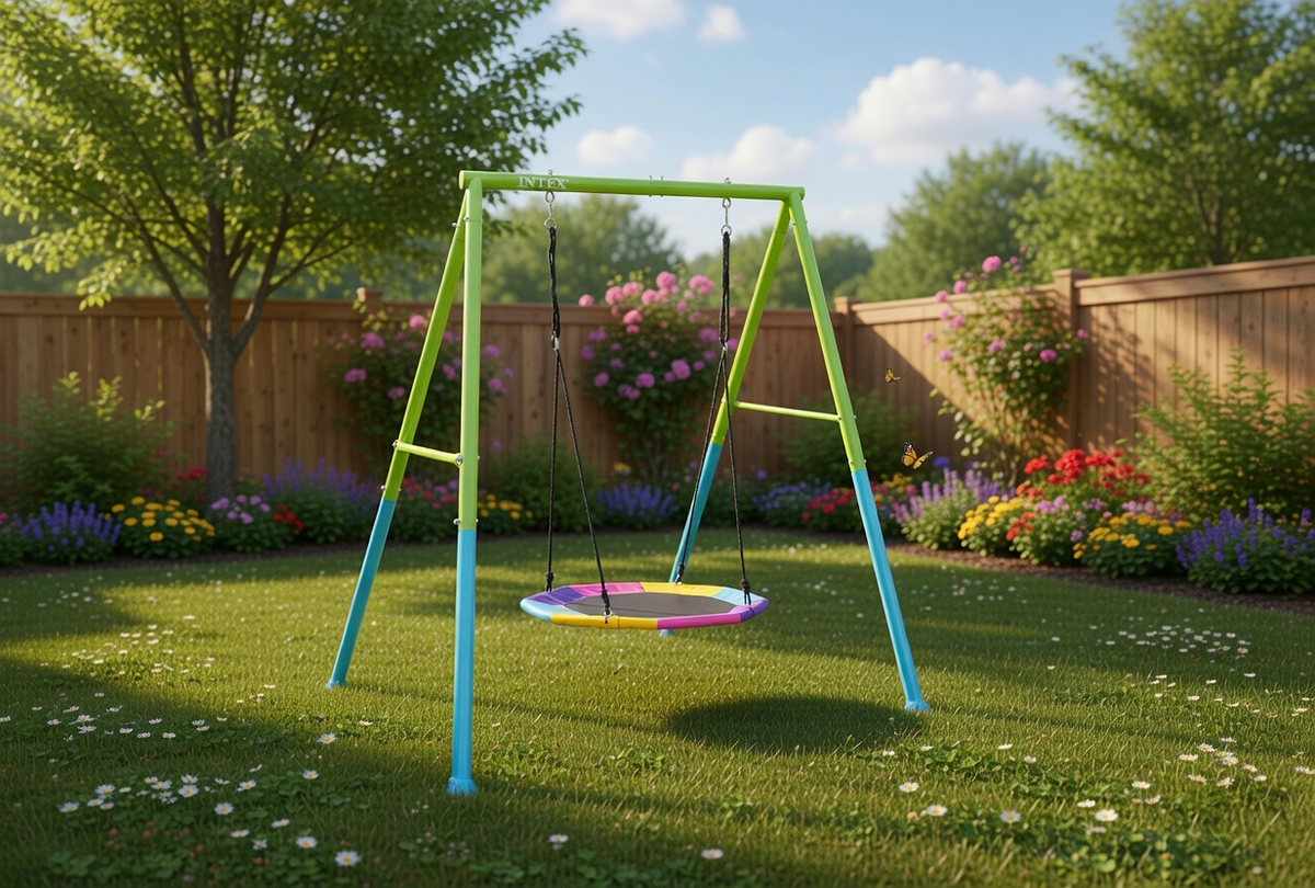 Intex Saucer Swing 1-Feature Set | 97cm Diameter Heavy-Duty Outdoor Swing | 42144111