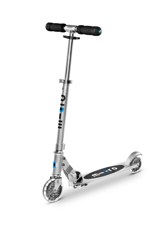 Micro Sprite LED Scooter | Silver Matt | Light-Up Wheels | 44000216