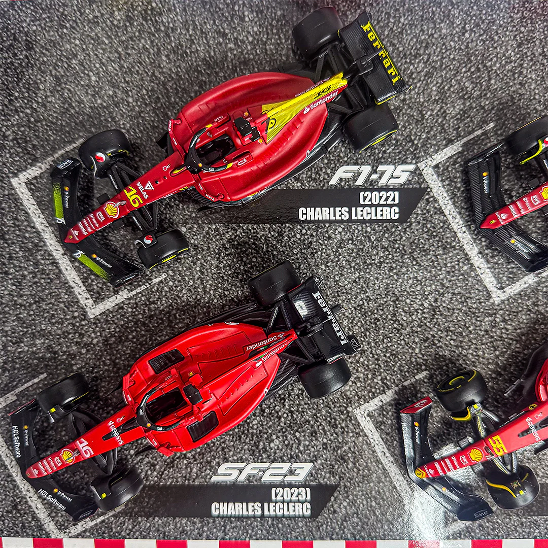 Bburago Ferrari F1-75 & SF-23 Formula Racing 1: 43 Gift Pack | 4 Cars | 47536848