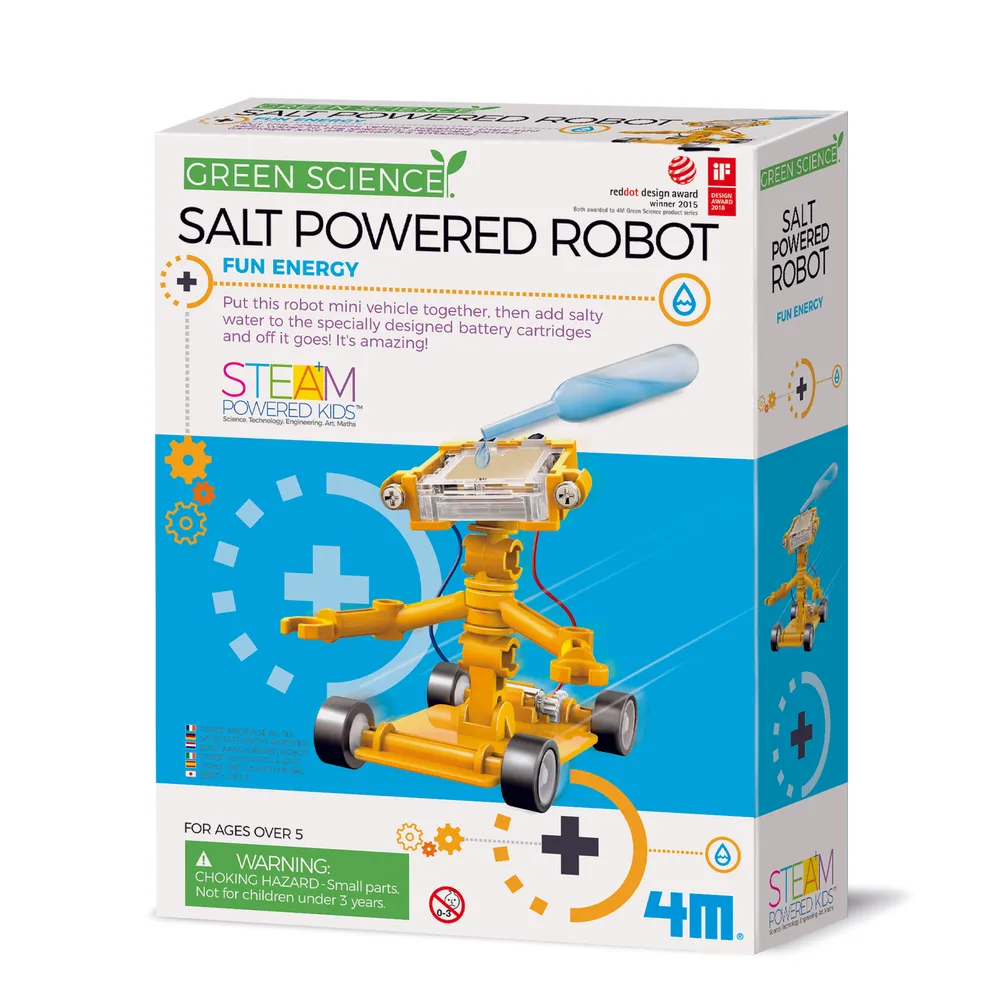 4M Salt-Water Powered Robot Kit | Build & Race an Eco-Energy Robot | 48603353