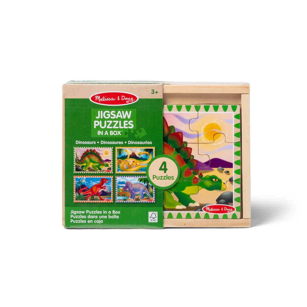 Melissa & Doug Dinosaur Jigsaw Puzzles in a Box | 46003791