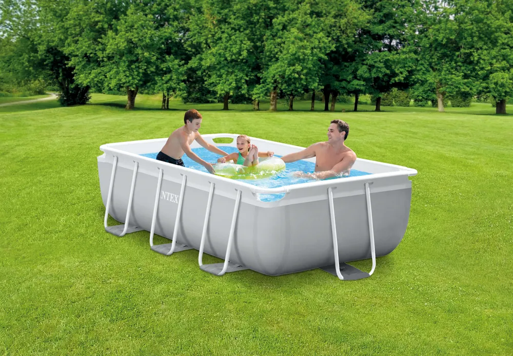 Intex Prism Frame Rectangular Pool Set | 3m x 1. 75m x 80cm Compact Family Fun | 42126784