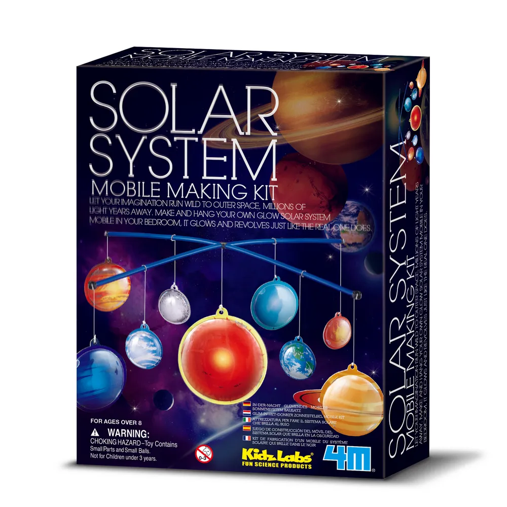 4M Glow Solar System Mobile Kit | DIY Glowing Planets Craft | 48603225