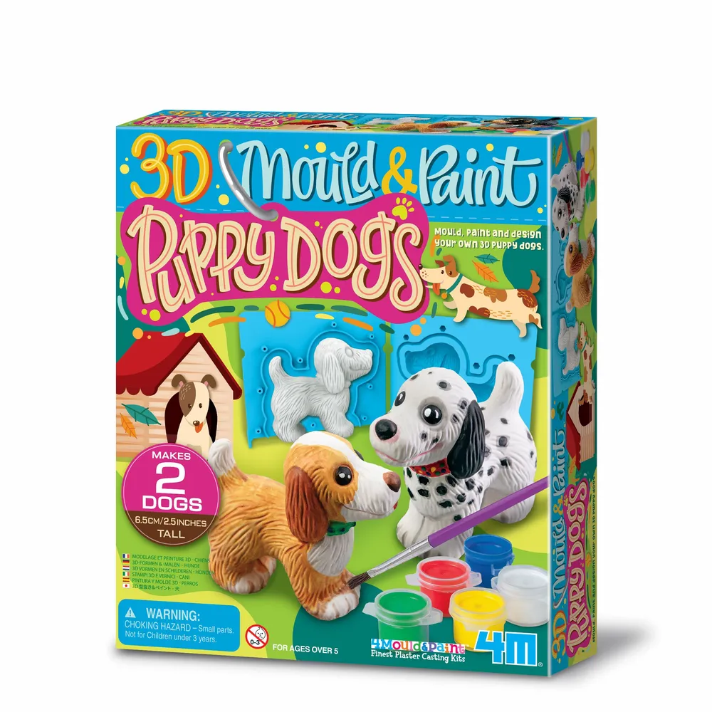 4M 3D Mould & Paint Puppy Dogs Kit | Creative Craft Set for Kids 5 over | 48604784