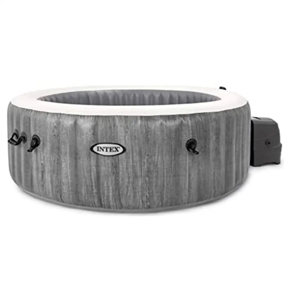Intex Pure Spa™ Greywood Deluxe Inflatable Hot Tub | 6-Person Bubble Massage & Wireless Control