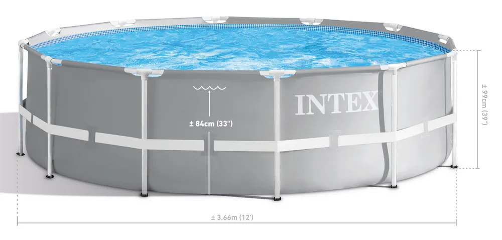 Intex Prism Frame Premium Pool Set | 3. 66m x 99cm High-Performance Family Pool | 42126716