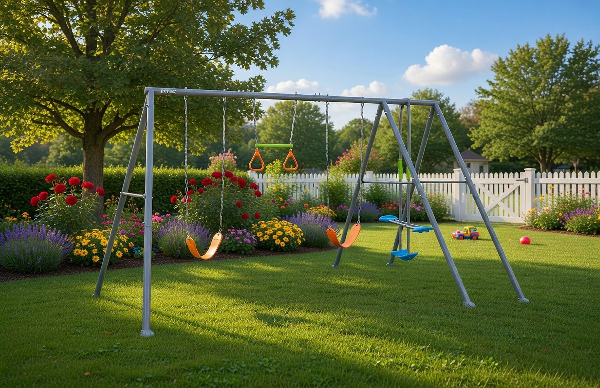 Intex Swing and Glide 4-Feature Set | Quad-Activity Playground Station | 42144130