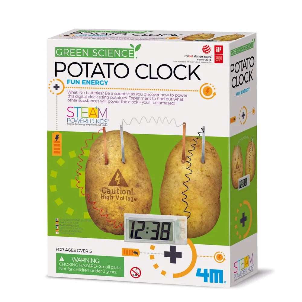 4M Green Science Potato Clock | Battery-Free STEM Power Experiment | 48603275