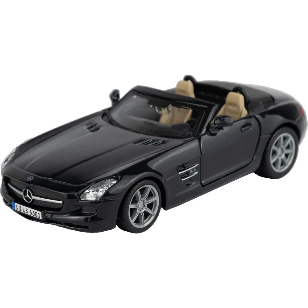 Bburago Mercedes-Benz SLS AMG Roadster 1:32 Diecast Model Car - Black | 47543000