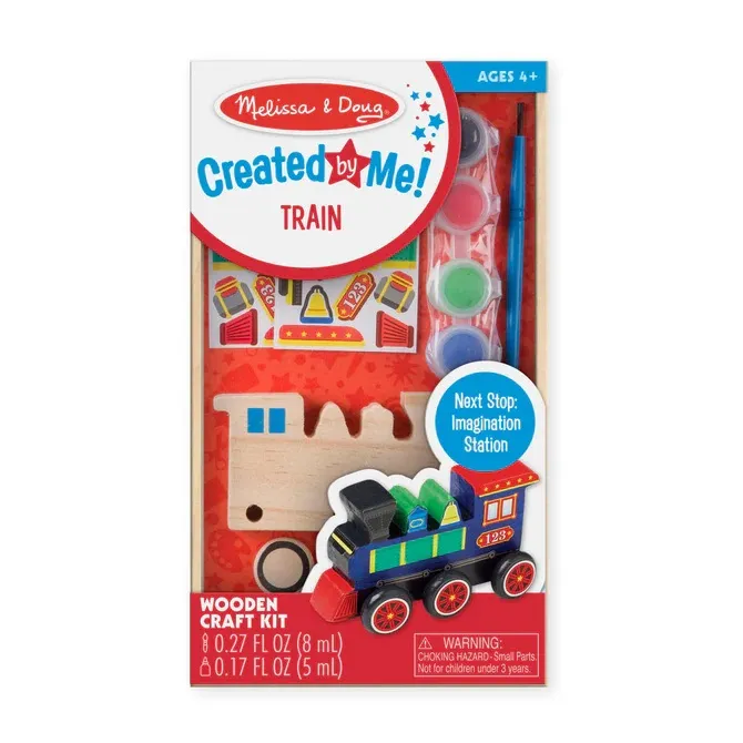 Melissa & Doug Train Craft Kit | Build & Paint Wooden Train for Kids | 46008846