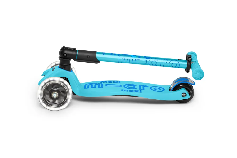 Maxi Micro Deluxe Foldable Scooter | Blue | Adjustable & LED Option | 44000092