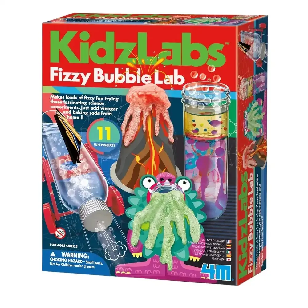 4M Kidz Labs Fizzy Bubble Lab Kit | STEM Chemistry Experiments for Kids 8+ | 48603454