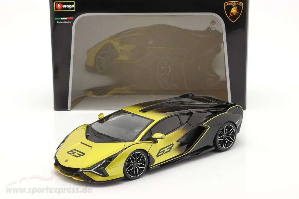 Bburago 1/18 Lamborghini Sián FKP 37 (Yellow Fade) | 47511100
