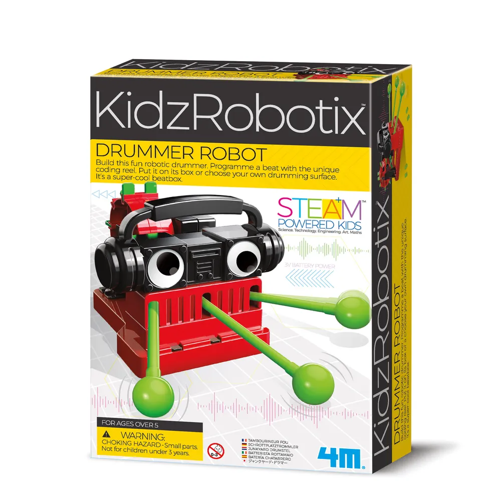 4M Kidz Robotix Drummer Robot | DIY Musical Robot for Kids 5+ | 48603442