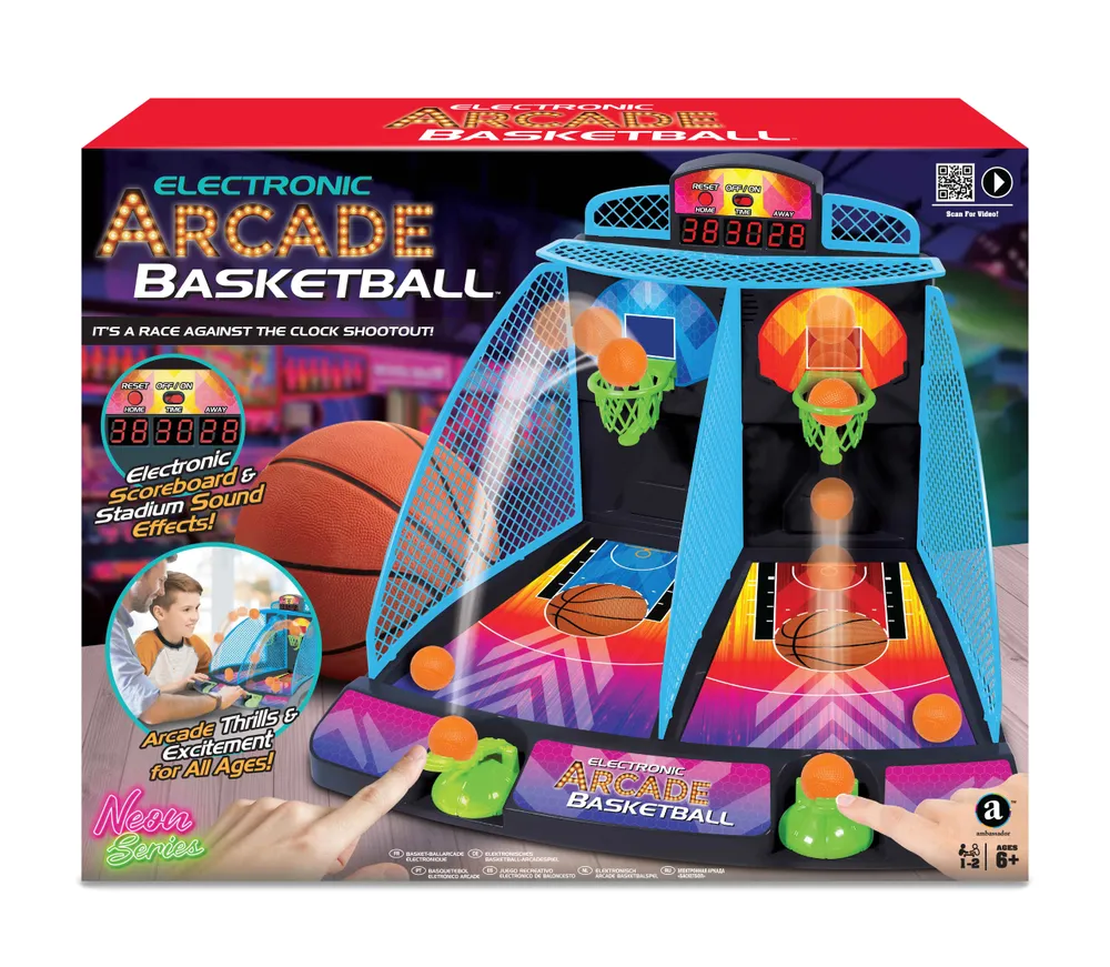 Melissa & Doug Electronic Arcade Basketball Game | 2 Player LED Scoreboard Fun | 42010802