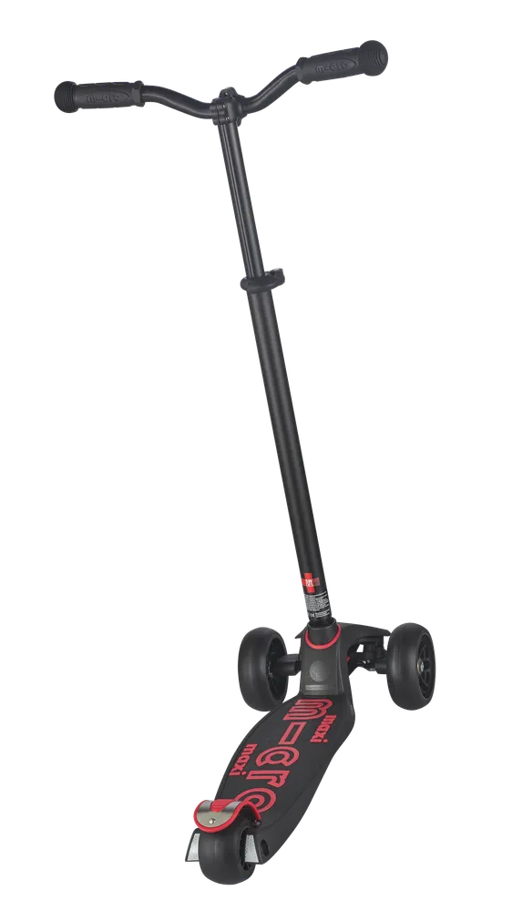 Maxi Micro Deluxe Pro Scooter | Black | Red | Adjustable & Foldable | 44000087