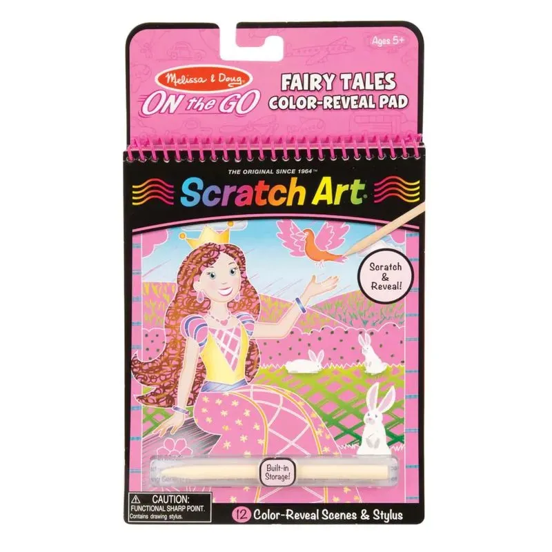 Melissa & Doug On the Go Scratch Art Color Reveal Pad | Fairy Tales for Ages 5+ | 46009140