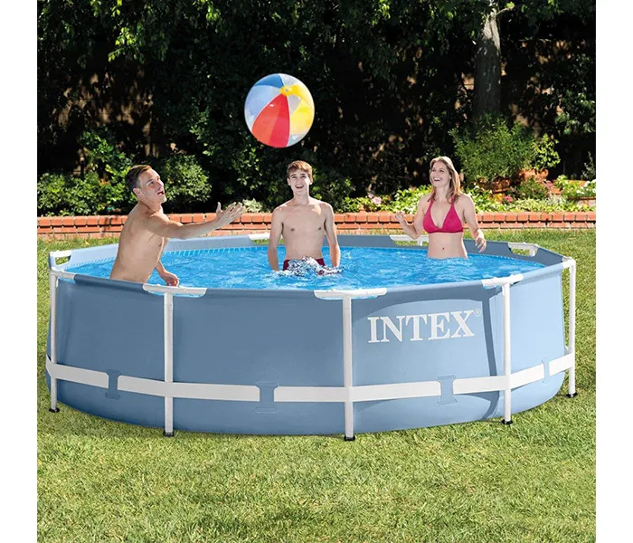 Intex Prism Frame Pool | 3. 05m x 76cm Premium Compact Family Pool | 42128700